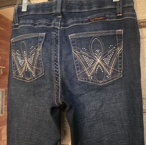 Womens Wrangler Q Baby Bling Pocket Jeans Sz. 7x32 EUC! - Picture 6 of 7